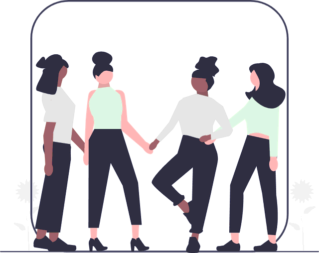 Menschen arbeiten gemeinsam in einem Garten - Symbol für Gemeinschaft und Zusammenarbeit