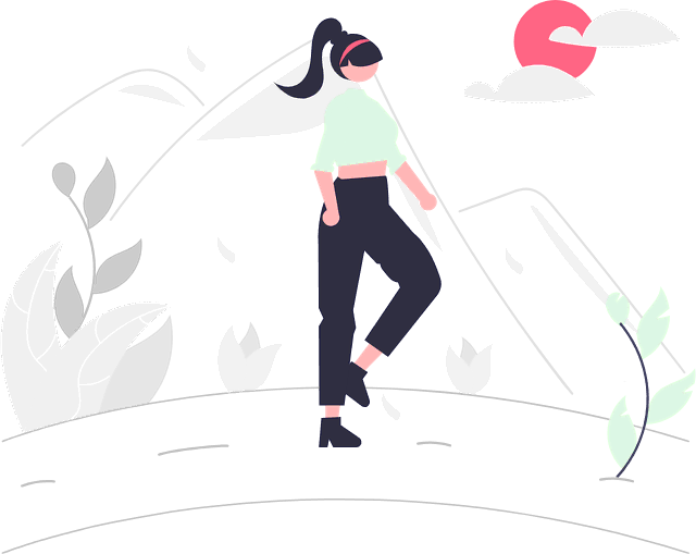 Naturlandschaft mit Pflanzen und Blumen - Symbol für Naturverbundenheit